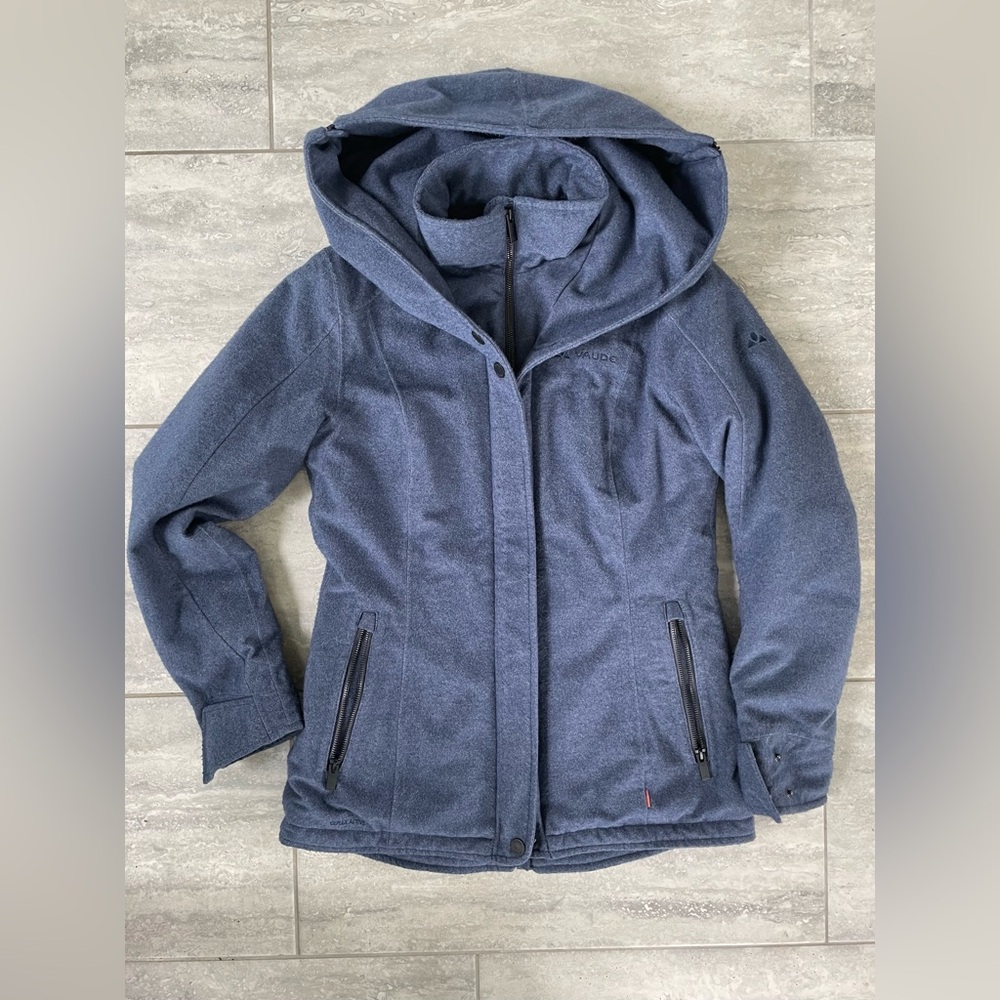 Vaude Women’s Camarque Parka Primaloft‎ Blue Size Small 38